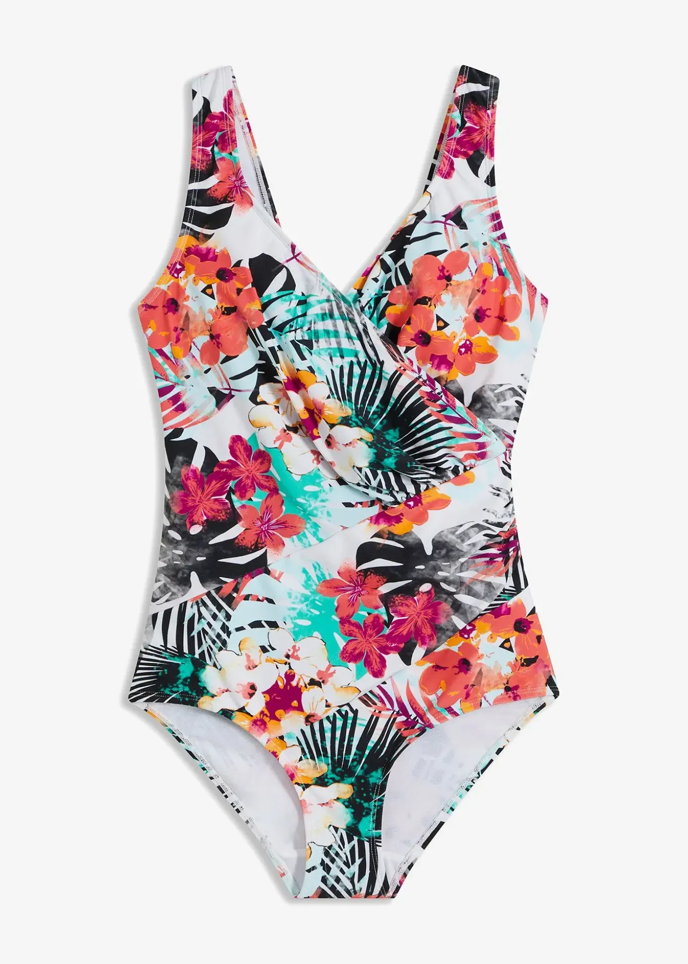 Maillot 1 pièce sculptant effet croisé, maintien modéré