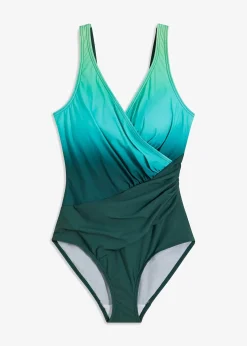 Maillot 1 pièce sculptant effet croisé, maintien modéré