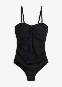 Maillot 1 pièce sculptant effet croisé, maintien modéré