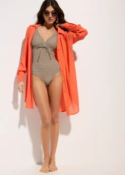 Maillot 1 pièce sculptant, maintien léger