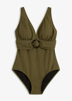 Maillot 1 pièce sculptant, maintien léger, encolure V