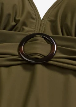 Maillot 1 pièce sculptant, maintien léger, encolure V