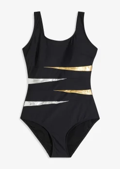 Maillot 1 pièce sculptant, maintien fort, avec empiècements