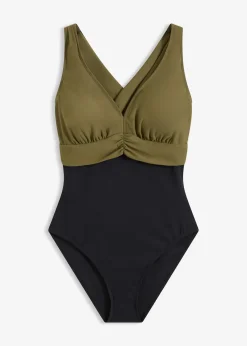 Maillot 1 pièce sculptant, maintien léger, encolure V