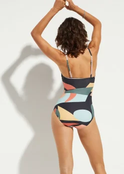 Maillot 1 pièce sculptant, maintien léger