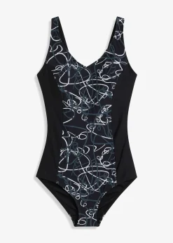 Maillot 1 pièce sculptant, maintien léger, col V