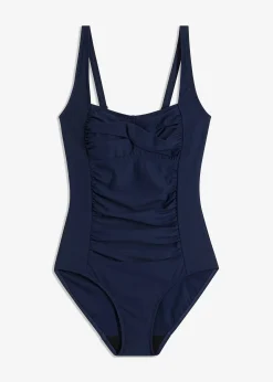 Maillot 1 pièce sculptant style croisé, maintien modéré