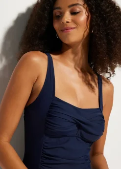 Maillot 1 pièce sculptant style croisé, maintien modéré