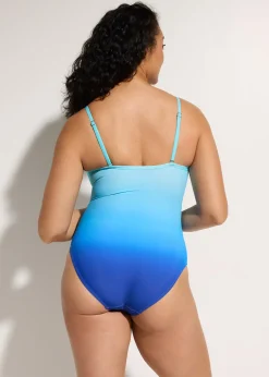 Maillot 1 pièce sculptant style croisé, maintien léger