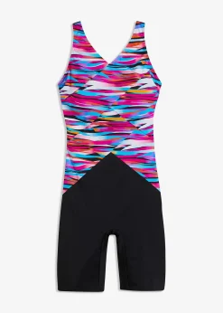 Maillot 1 pièce short sculptant, maintien léger