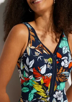 Maillot 1 pièce, zip devant