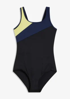 Maillot de natation séchage rapide avec empiècements contrastants