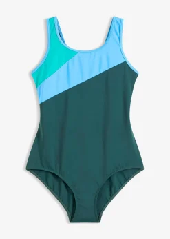 Maillot de natation séchage rapide avec empiècements contrastants