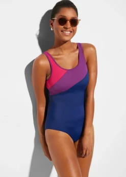 Maillot de natation séchage rapide avec empiècements contrastants