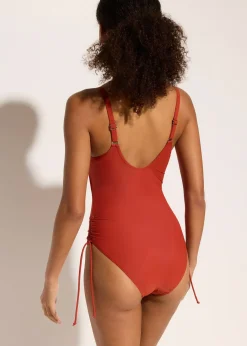 Maillot 1 pièce sculptant avec laçages