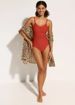 Maillot 1 pièce sculptant avec laçages