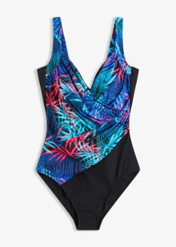 Maillot 1 pièce sculptant croisé, maintien léger