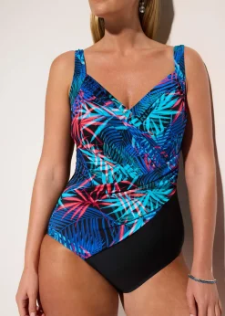 Maillot 1 pièce sculptant croisé, maintien léger