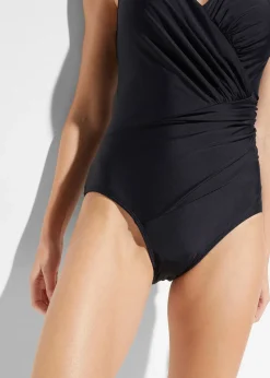 Maillot 1 pièce sculptant et croisé, maintien modéré