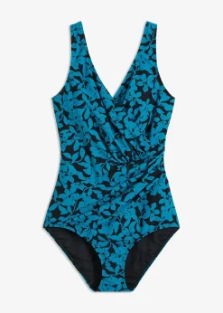 Maillot 1 pièce sculptant style croisé, maintien modéré