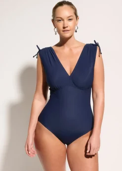 Maillot sculptant à larges bretelles, maintien léger