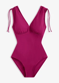 Maillot sculptant à larges bretelles, maintien léger