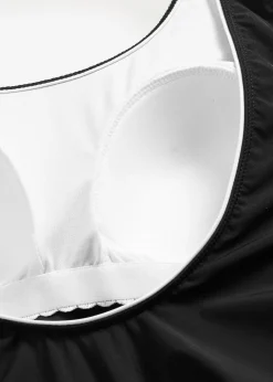 Maillot sculptant avec coutures décoratives, maintien léger