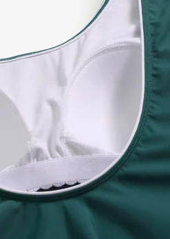 Maillot sculptant avec coutures décoratives, maintien léger