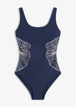 Maillot sculptant avec imprimé placé, maintien léger