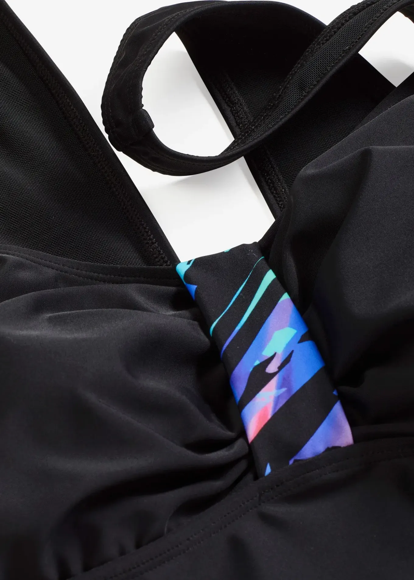 Maillot sculptantavec empiècement imprimés, maintien modéré