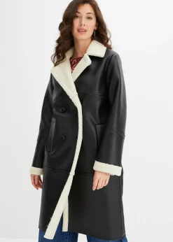 Manteau aspect peau de mouton