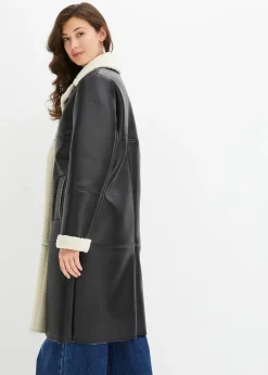 Manteau aspect peau de mouton