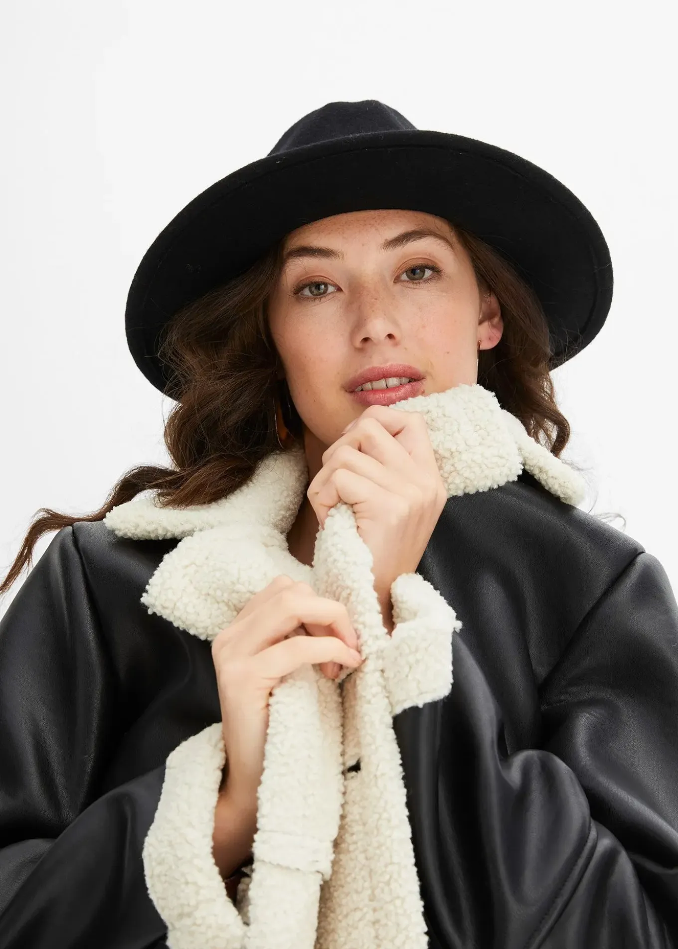 Manteau aspect peau de mouton