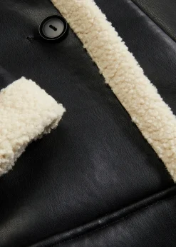 Manteau aspect peau de mouton