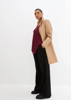 Manteau avec revers, cintré