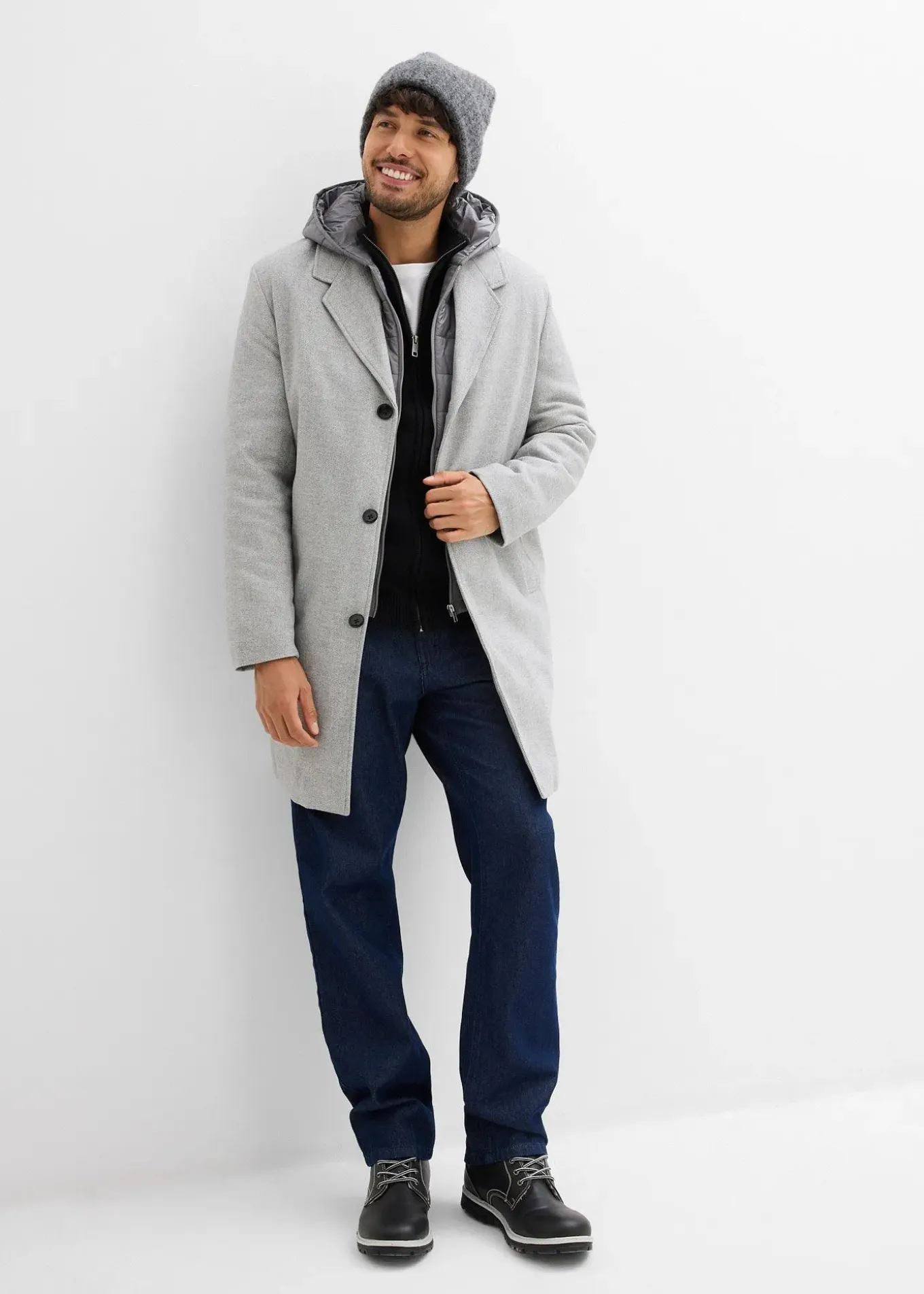 Manteau blazer 2en1 à capuche amovible