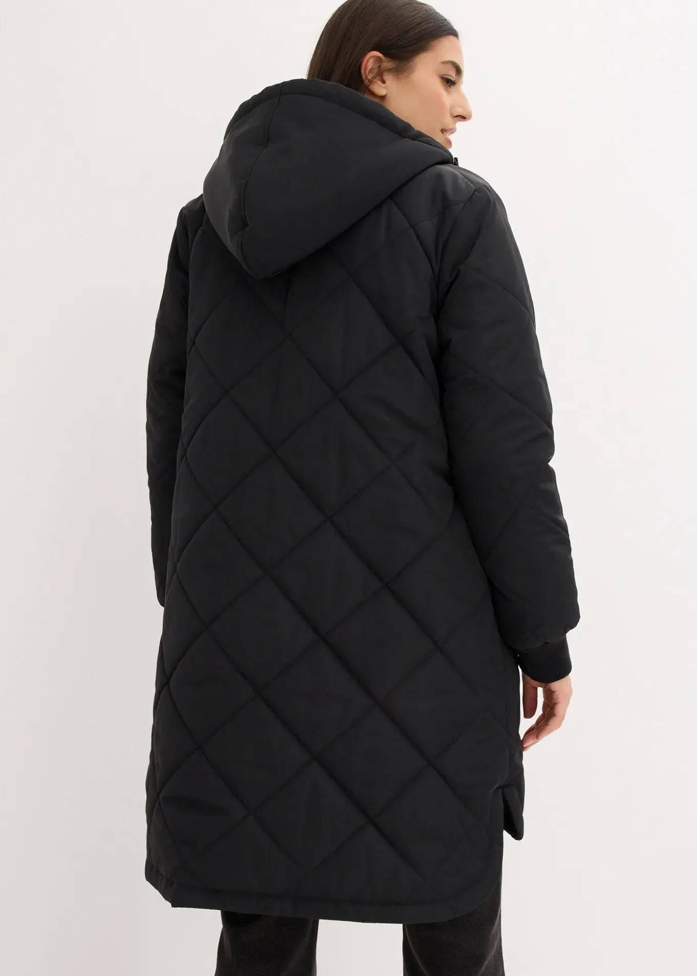 Manteau court à capuche, matelassé