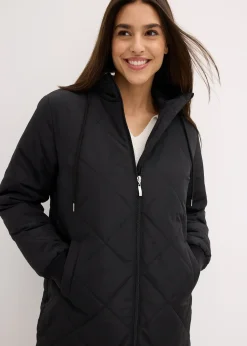 Manteau court à capuche, matelassé