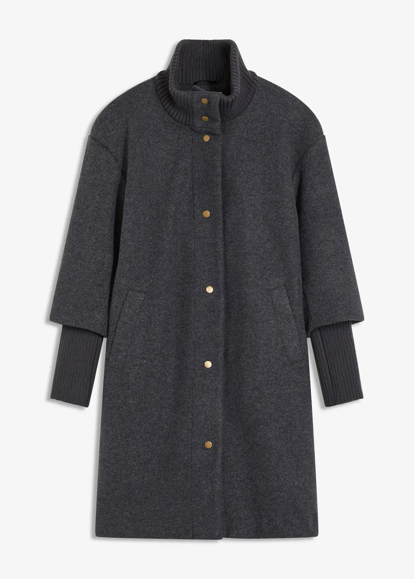 Manteau court aspect laine