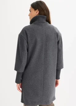 Manteau court aspect laine