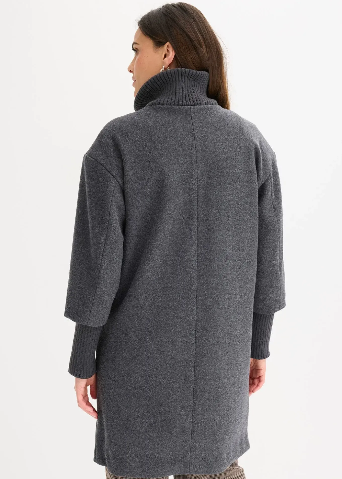 Manteau court aspect laine