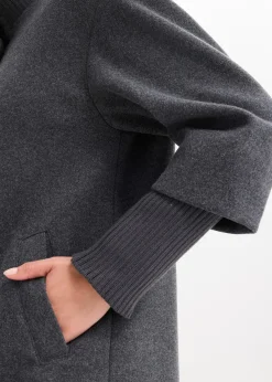 Manteau court aspect laine