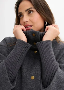 Manteau court aspect laine