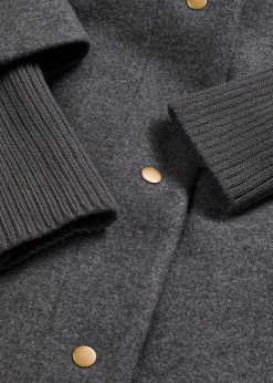 Manteau court aspect laine