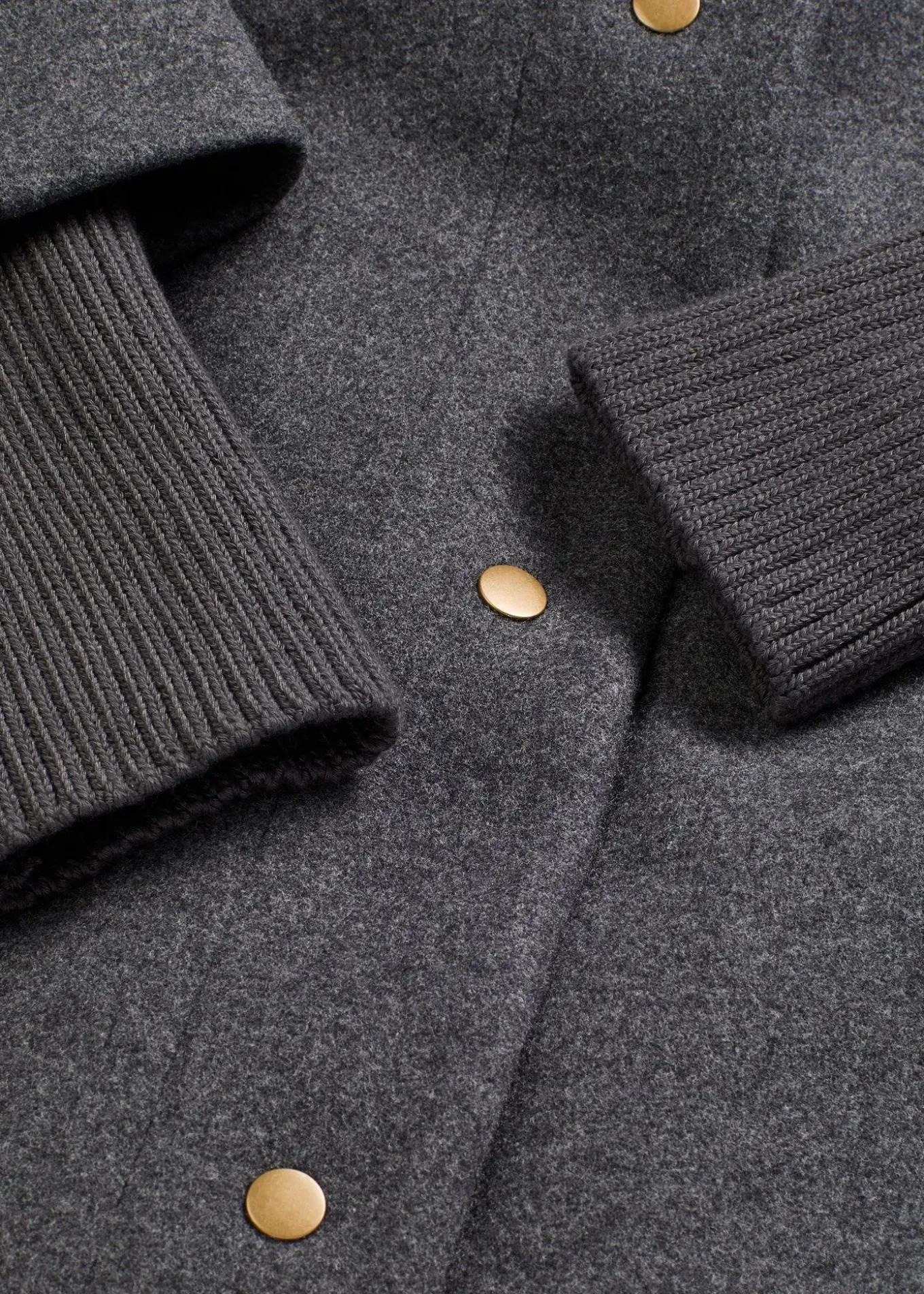 Manteau court aspect laine