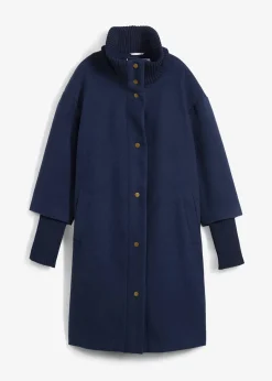 Manteau court aspect laine