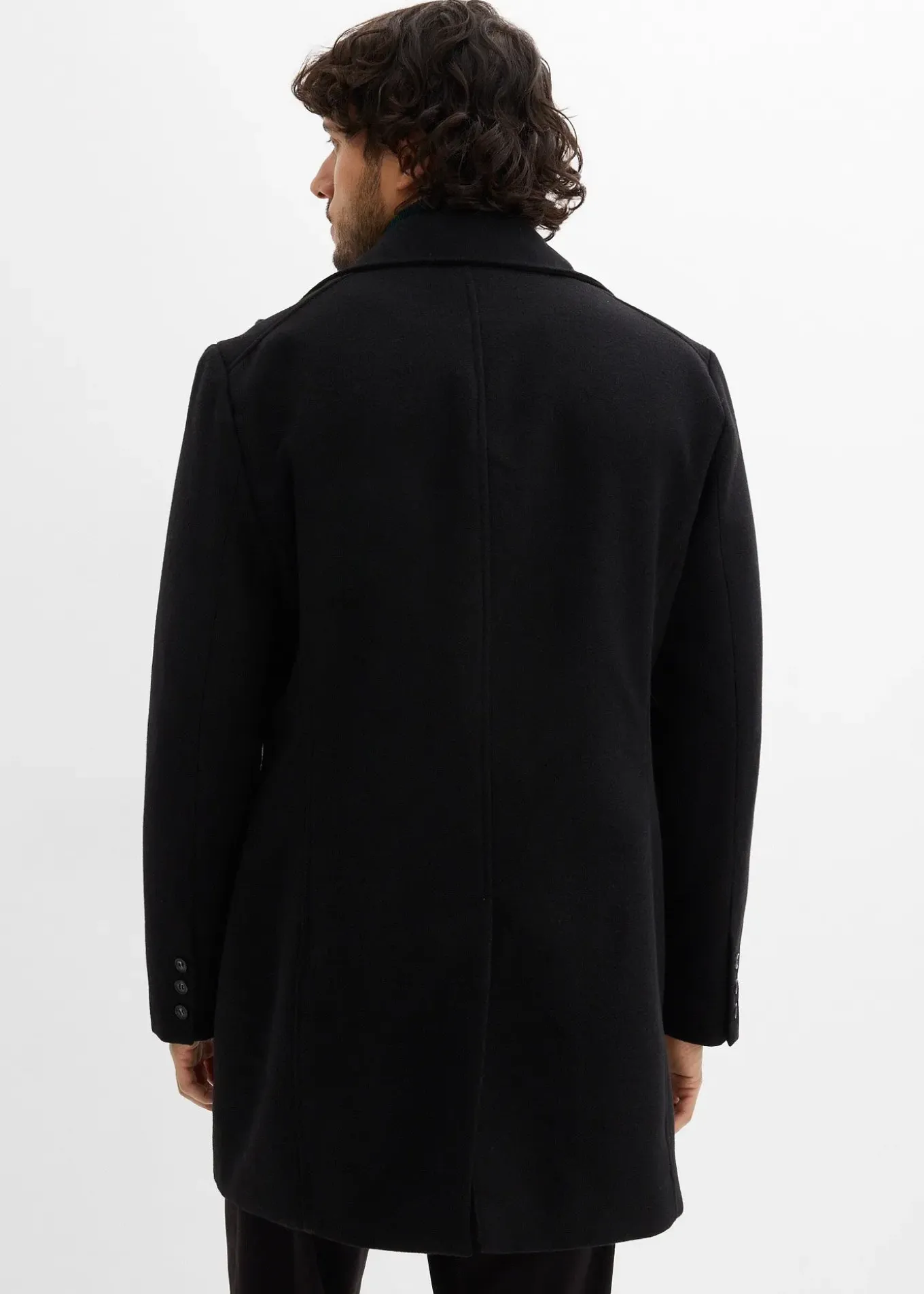 Manteau court aspect laine