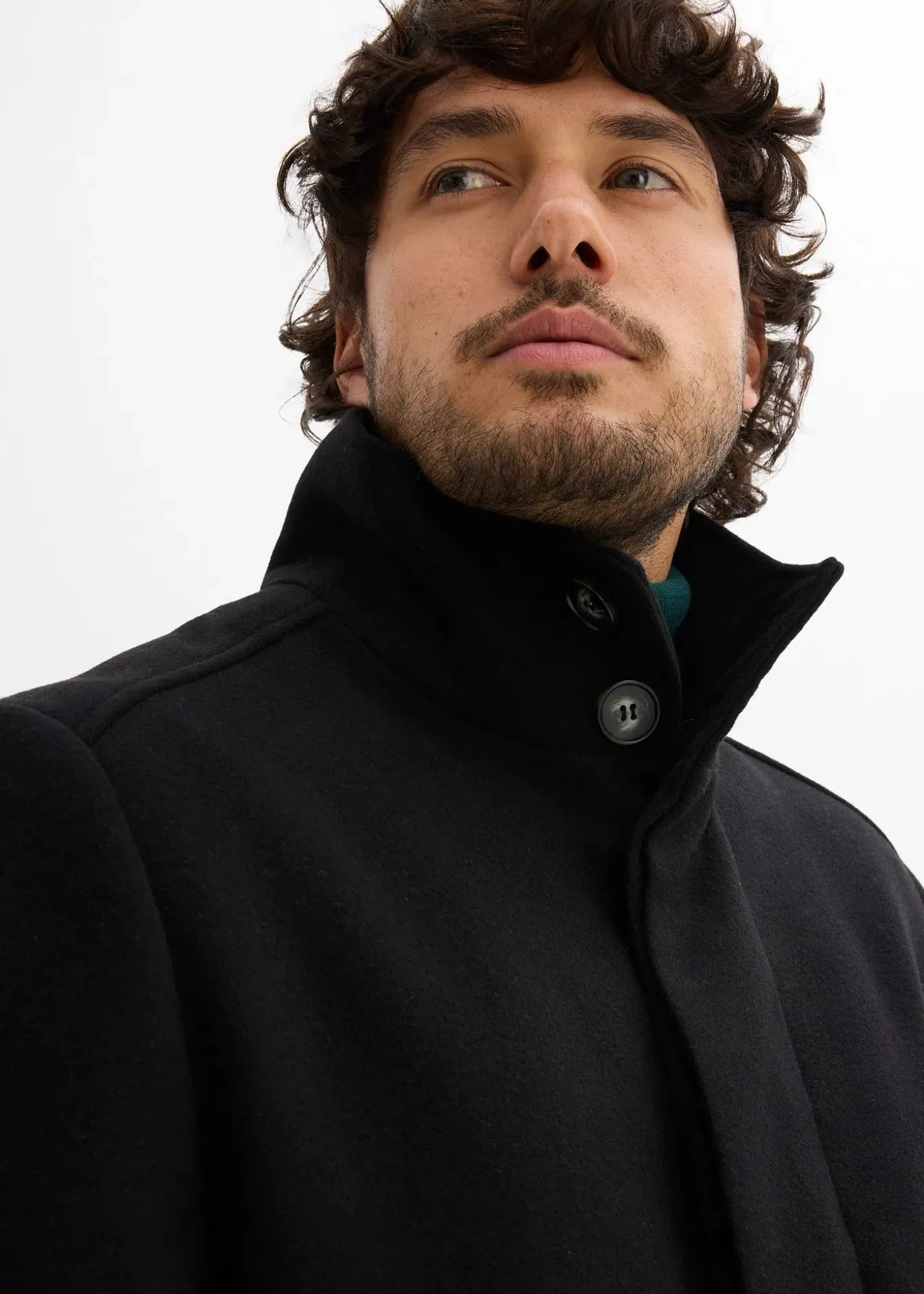 Manteau court aspect laine