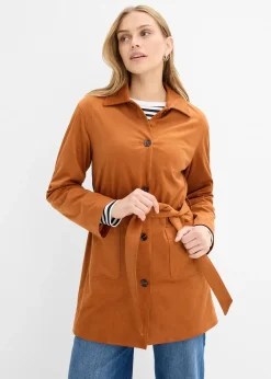 Manteau court avec ceinture