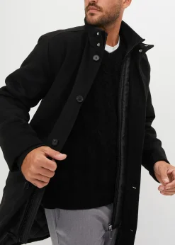 Manteau court avec empiècement coupe-vent